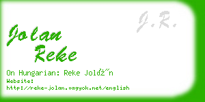 jolan reke business card